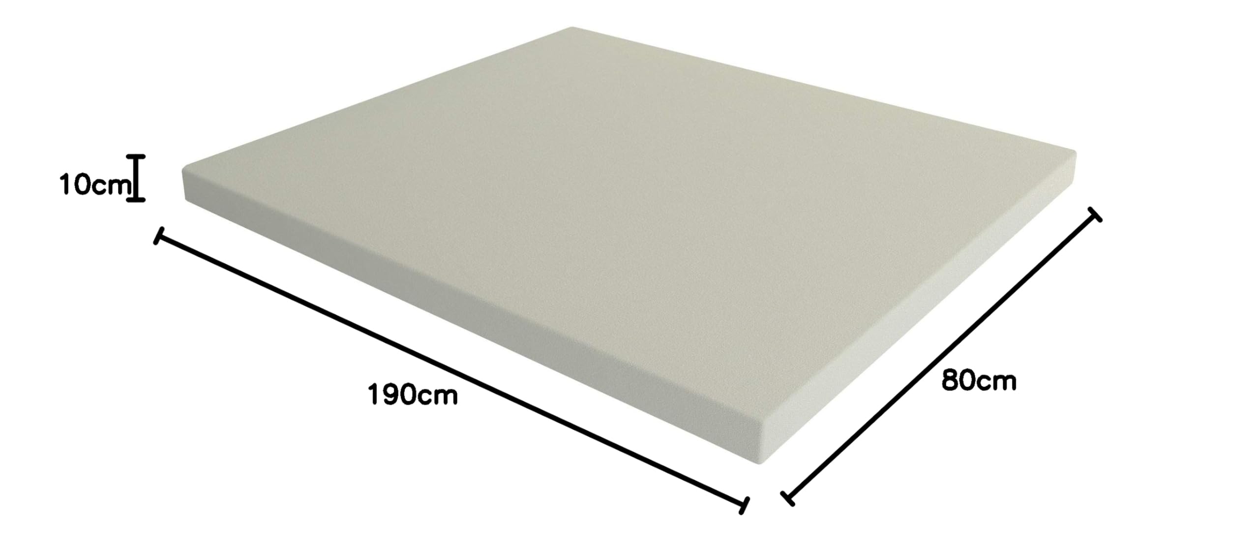 Baldiflex Materasso Singolo con Rivestimento Anallergico, misura 80x190 cm, H 10 cm Basic, Ortopedico Medio Rigido 100% Made in Italy