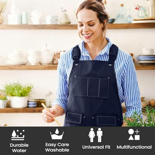Tablier atelier imperméable pour menuisier et chef avec poches outils - 2
