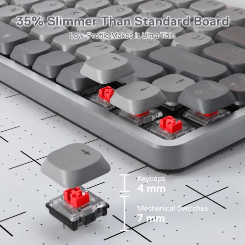 Image of Redragon K652 Wireless Gaming Keyboard, 75%, Numeric Keypad, Red Switch