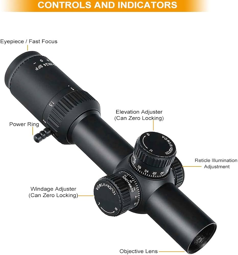Amazon.co.jp: ohhunt 1-4x24スコープ1-4x LVPOスコープ第二焦点平面