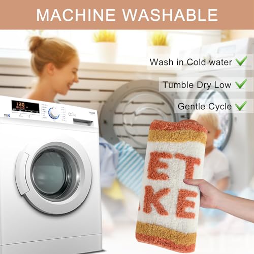 Image of HAOCOO Get Naked Bath Mat Cute Bathroom Rugs, Soft Non Slip Irregular Shaped Bath Rug, Microfiber Absorbent Washable Small Rug Floor Mats for Bathroom Indoor Door Mat Sink Tub Shower