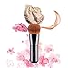 Makeup Kabuki Powder Brush Professional Flat Make Up Face Foundation Stippling Concealer Brushes for Liquid Powder BB Cream Blending Mineral Beauty Tools Gift Set(Black)