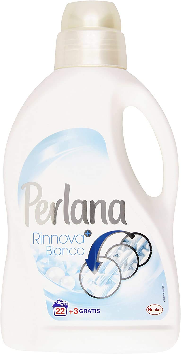 8 x PERLANA Mano&Lavatrice Liquido White 22+3 Lavaggi 1500 Ml