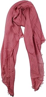 Belsen Classic Cotton Blend Crinkle Long Scarf Fashion Soft Lightweight Wrap Shawl (Rose Pink)