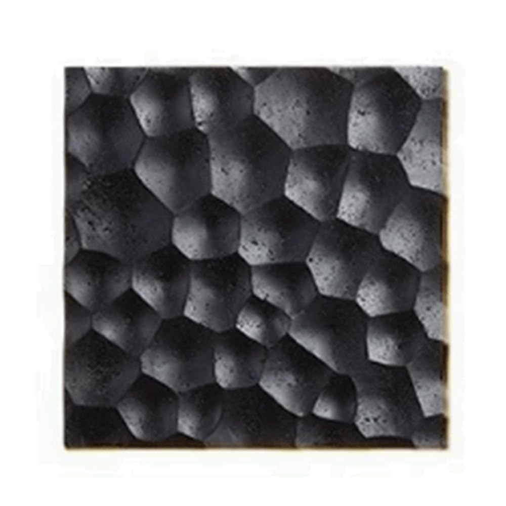 SHUANGZ Wabi Sabi Art Black Stone Light Fixture, Travertine Wall Sconce with LED Warm White Backlight & Metal Base, Mid Century Modern Wall Sconces for Living Room Wall-Mounted Hardwired Lamp