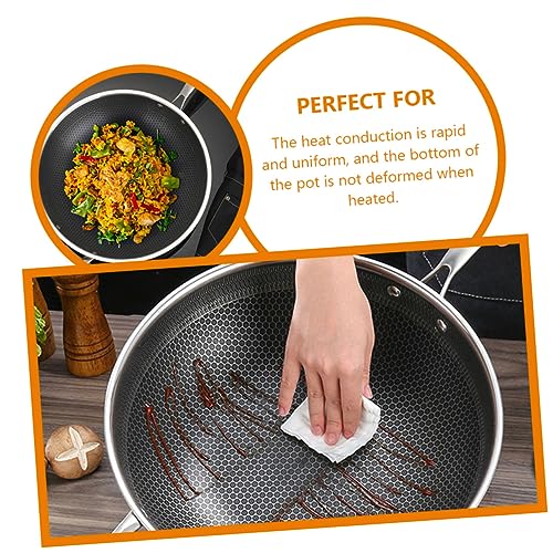 Wok de acero inoxidable DECHOUS con diseño Honeycomb miniatura 3