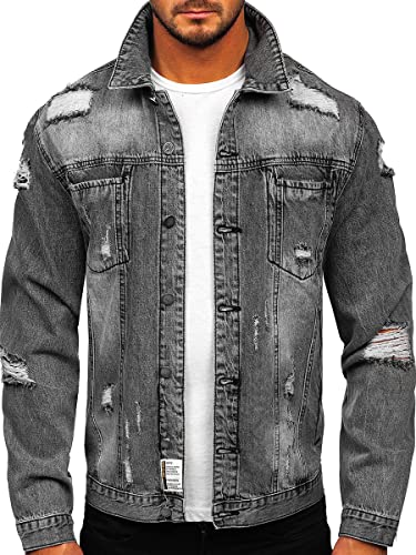 BOLF Herren Jeansjacke Übergangsjacke Trucker Jacke Denim Jacke Warm Jeans...