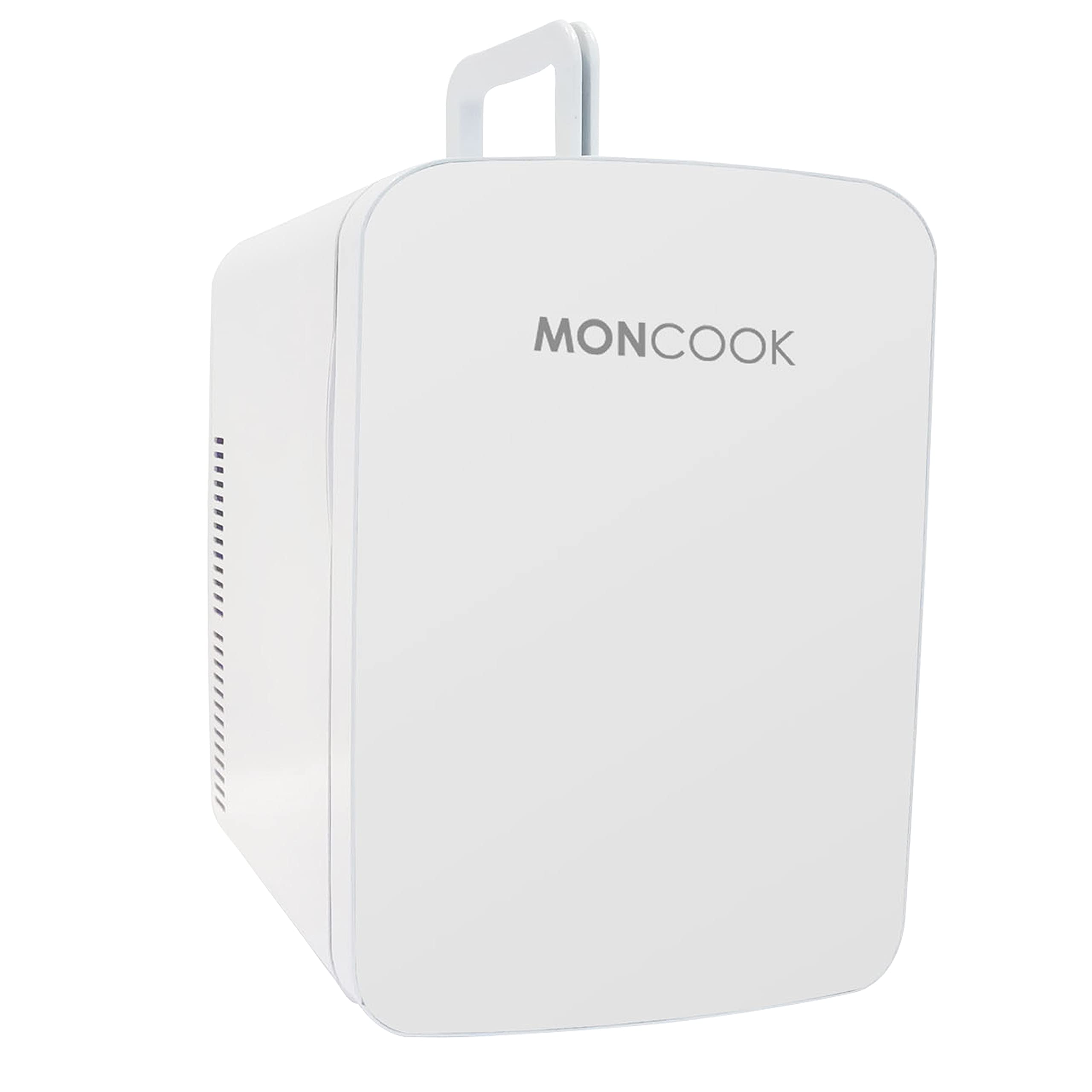 MONCOOK Mini Fridge For Bedrooms - Small, Portable & Quiet - Glass Door Mini Fridge For Skincare, Food & Drinks - Cooling & Warming Function - Perfect For Home, Office, Car Or Travel - 6L White — view 8