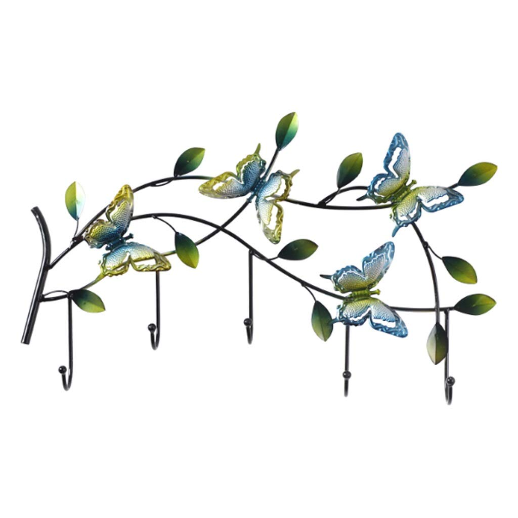 Mobygkfy One Color Door Hanger, Wrought Iron Wall Hook, Wall Coat Rack Key Decoration Hanger(56 * 34Cm)