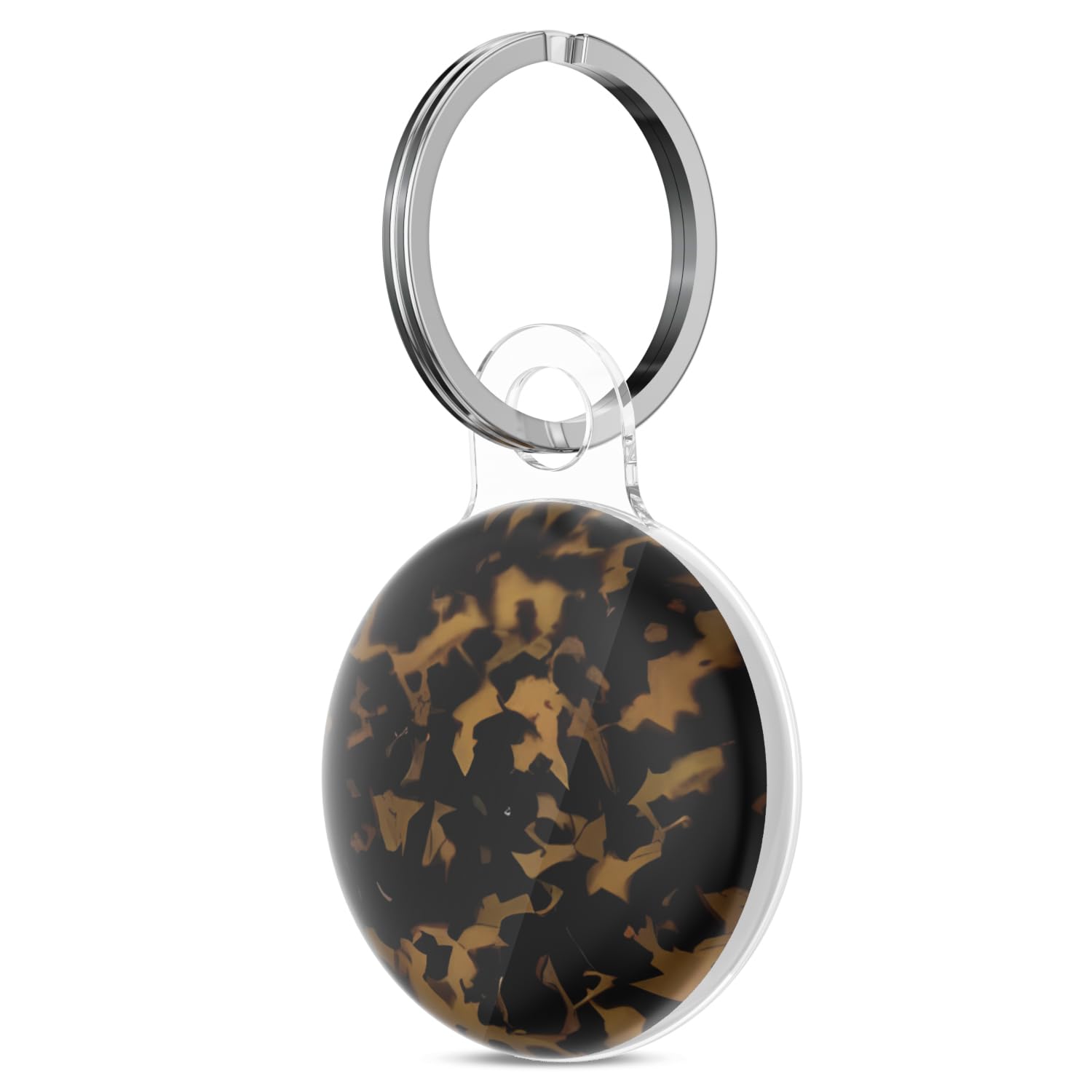 Svanove for Airtag Holder Case Cheetah Print, Leopard Pattern Airtag Keychain, Luxury Trendy Air tag Accessories, Cute Girly Aesthetic Design Itag Key Ring Cover for Women Girl Kids, White — view 30