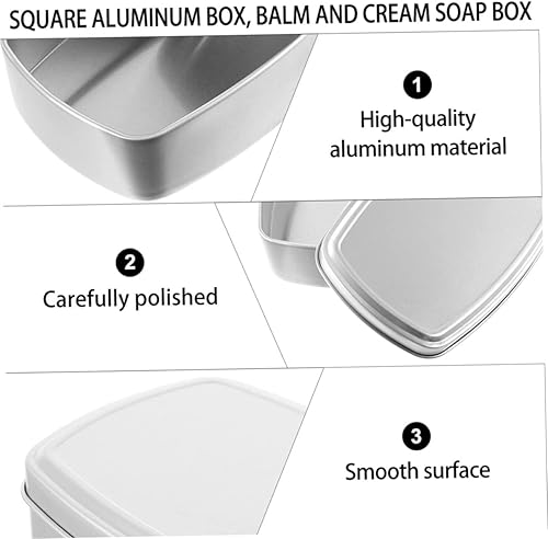 Miniatura 4 de DOITOOL 2 unids 3.4 fl oz caja vacía de lata para loción barra cera champú contenedor 8. 4x6. 2x2. 0.4 in joyero cosméticos latas con tapa