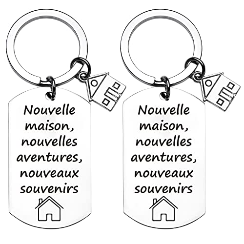 Belloxis Porte Clef Maison Cadeau Couple, Porte-clés Maison Cadeau Cremaillere, Porte Clé Couple comme Cadeaux Couple Original