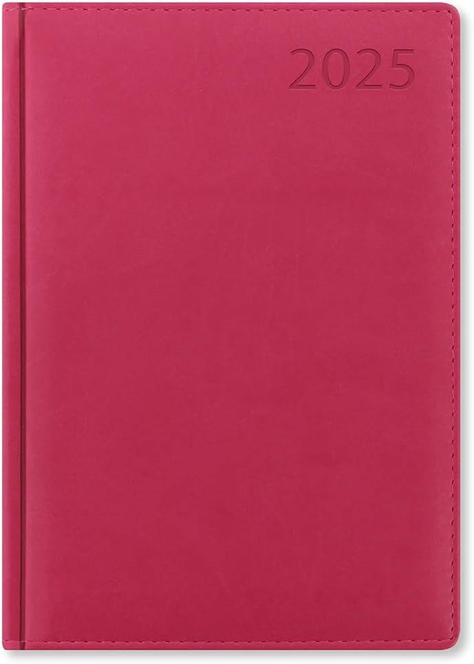 Letts of London Verona A5 week to view 2025 diary - pink