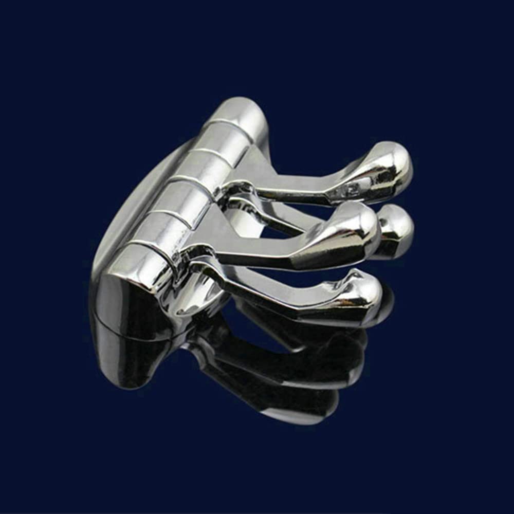 Buachois Foldable Towel Hook, Solid Metal Swivel Hook Heavy Duty Swing Arm Triple Coat Hook With Multi Three Foldable Arms Towel/Clothes Hanger For Bathroom Wall Mount Brushed Nickel Gold