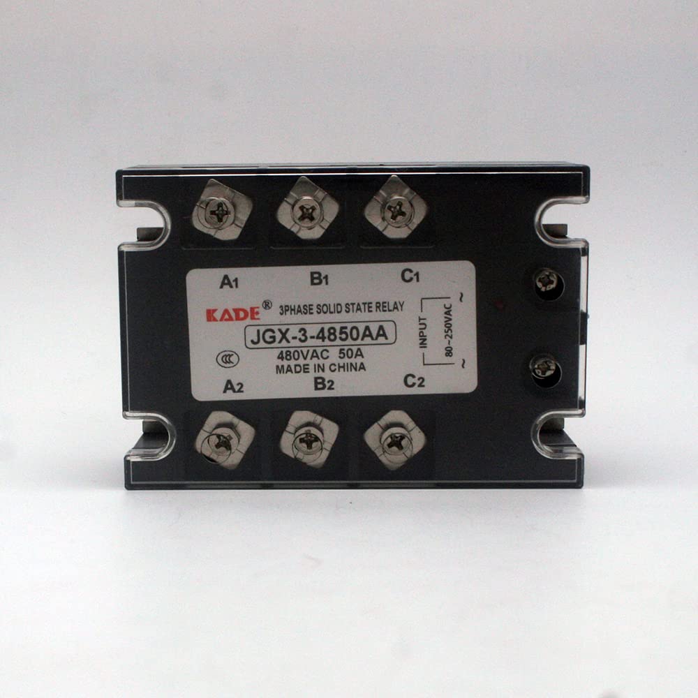 GJZIFGFWQ 10AA/25AA/40AA/50AA/60AA/80AA AC Control Three Phase Solid State Relay 480VAC 80-250VAC(50AA)