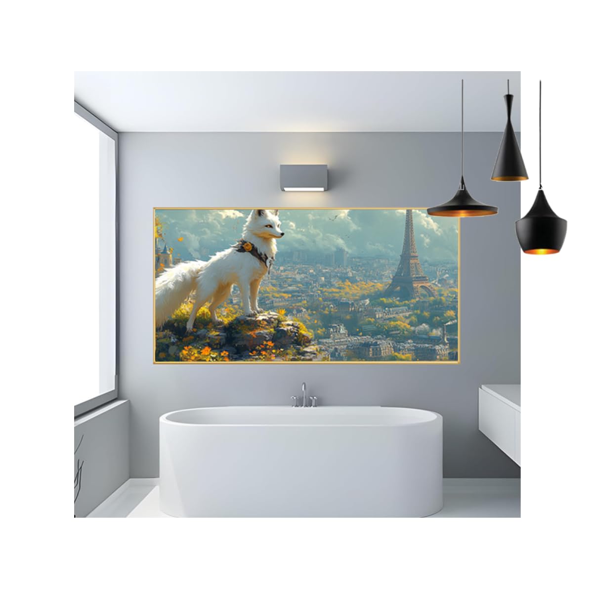 Diament Malarstwo Diamentowe Lisy Diamentowe Malowanie Dorosłych 80x160 cm Żelazna Wieża Diamentowe Malowanie, 5D DIY Diamentowe Rysunki Artigianale, Haft Krzyżowy Rzemiosło Dorosłych Dekoracja Ściany