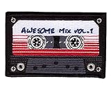 Iron on Awesome Mix Tape Cassette Retro 80's Galaxy Guardians Old School Jacket Patch