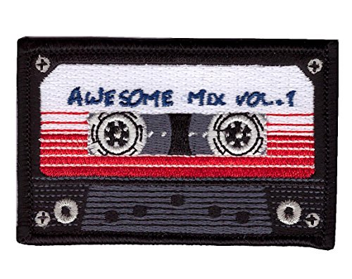 Iron on Awesome Mix Tape Cassette Retro 80's Old School Patch