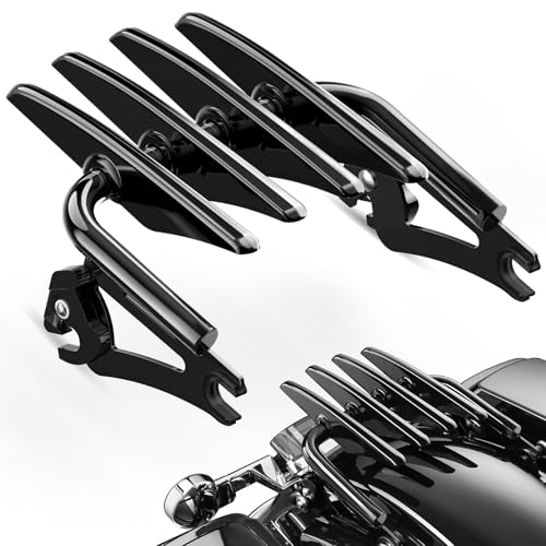 Stealth Luggage Rack fits for Harley Touring Luggage Rack Black Compatible with Harley Davidson Street Glide Road Glide Road King Electra Glide Ultra Limited 2009-Later