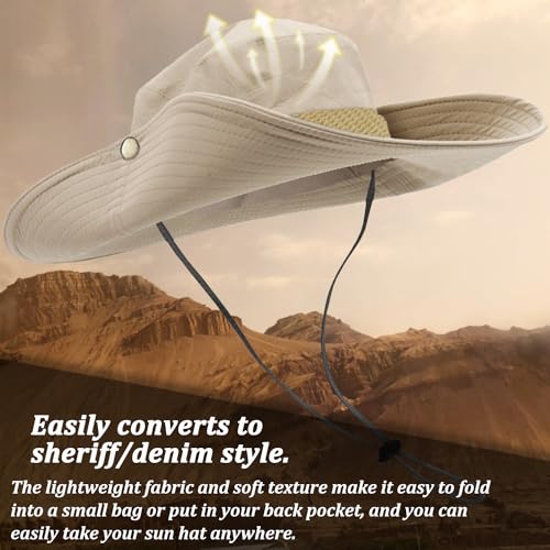 Favuit Sonnenhut, Boonie Hut Herren Damen Buschhut Breite Krempe Outdoor Hat UV Schutz Sonnenschutz Faltbar Wanderhut Fischerhut Gartenhut Anglerhut Buschhüte