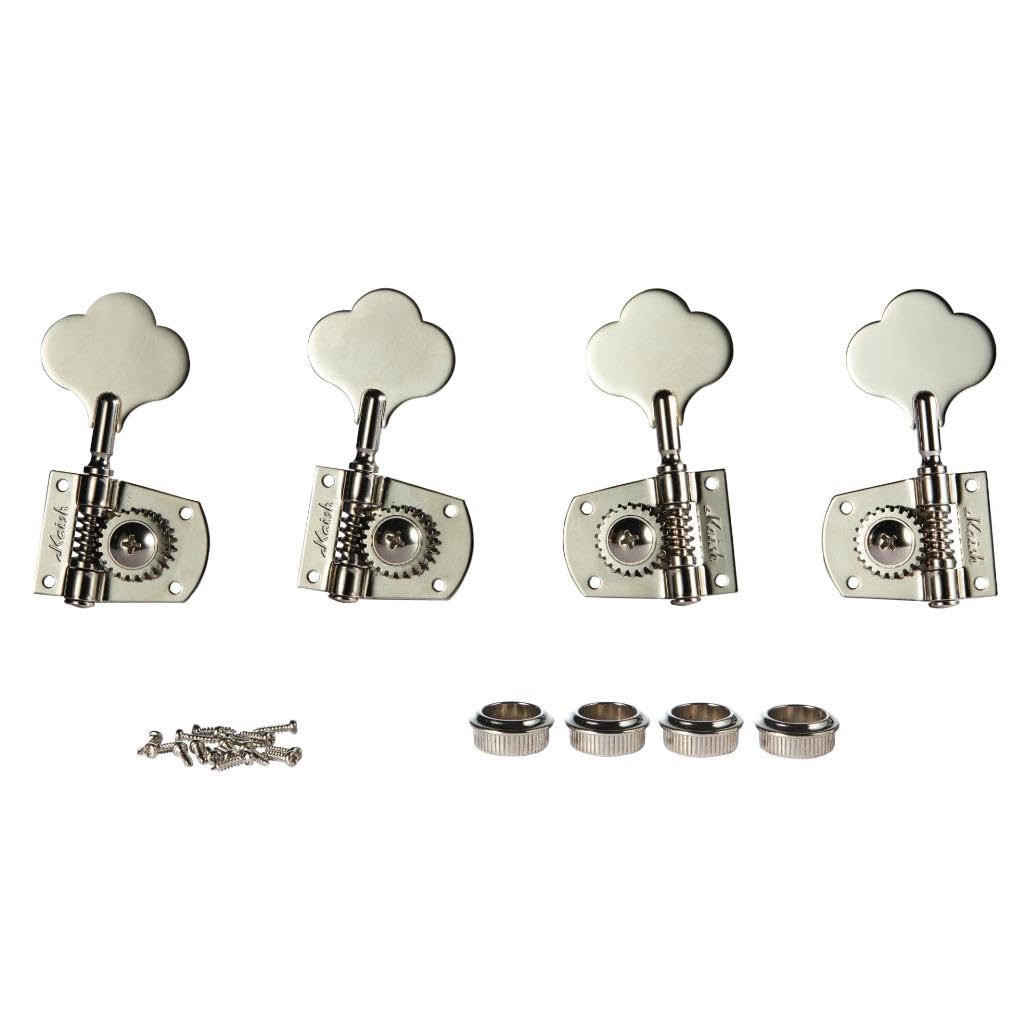 Cloverleaf 2x Right/2x Left 2R2L Bass Guitar Tuners Bass Tuning Machine Heads Bass Tuning Keys Pegs for American Standard/Highway One Series Basses Nickel