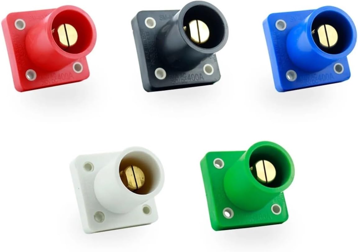 5PCS 400 Socket Set Panel Mounted Male Single Pole Power Connector 3 Phase Camlock(Canadian Standard)