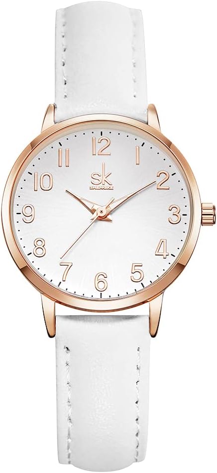 SHENGKEFemale Watch Minimalist Ultra-Thin Watch 2024 Fashion Design Lady Girl Wrist Watch,Ladies Waterproof Watches for Women,Reloj para Mujer,Dainty Gifts