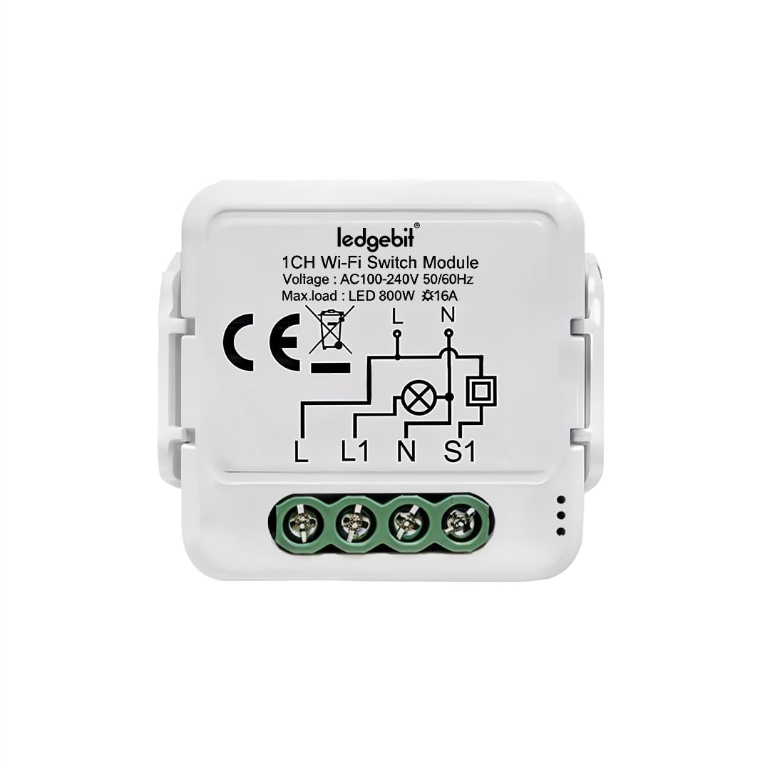 Ledgebit LT-1CH Wi-Fi Smart Breaker Module | 10A | Smart Life App | Remote Control with Alexa & Google Home-picture-10