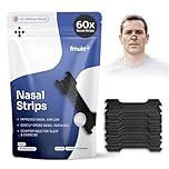 Nose Strips for Snoring - 60 Nasal Strips to Open Nasal Passages, Blocked Nose Relief, Drug-Free Nose Strips for Sleeping & Exercise – Nasal Congestion Relief – Black
