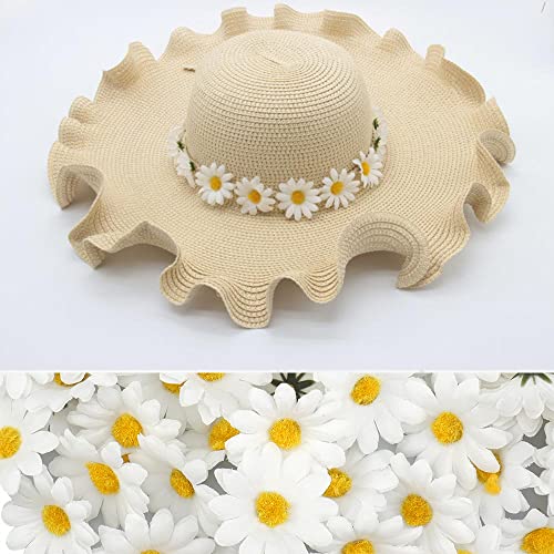 ZoZoMaiy 100Pcs Artificial Gerbera Daisy Silk Flowers Heads 4cm White Fake Gerbera Petals for Party Wedding Table Scattered Confetti Scrapbooking Accessories Invitation Cards Decoration - Image 2