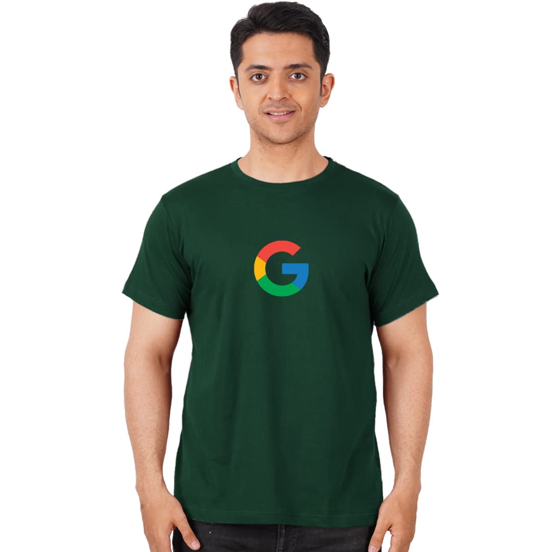 DUDEMEMen's Google T-Shirt, 100% Cotton T-Shirts for Programmer, Coding, Developer, Software mens, Round Neck T Shirts for Women, Half Sleeve Tshirt for Men