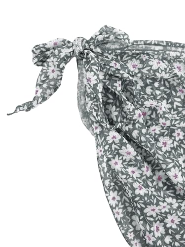 Image of SHENHE Girl's 3 Piece Swimsuits Cute Spaghetti Strap Triangle Bikini with Ditsy Floral Cover Up Teen Bathing Suits