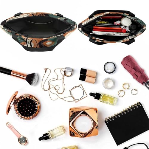 Abstract Geometric Pattern Tote Bag for Women,Shoulder Bag with Inner Pocket,Large Capacity Cloth Bags for Work ShoppingTravel Beach Gym4