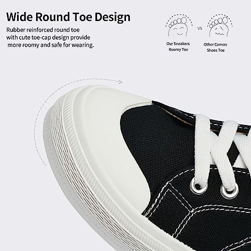 VERDASCO Womens Fashion Sneakers Casual Canvas Shoes with Thick Insole Comfort Walking Shoes Ladies Tennis Shoes2