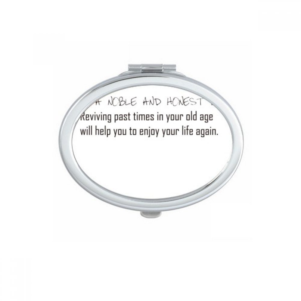 Miroir de poche compact ovale pour corriger les imperfections du maquillage
