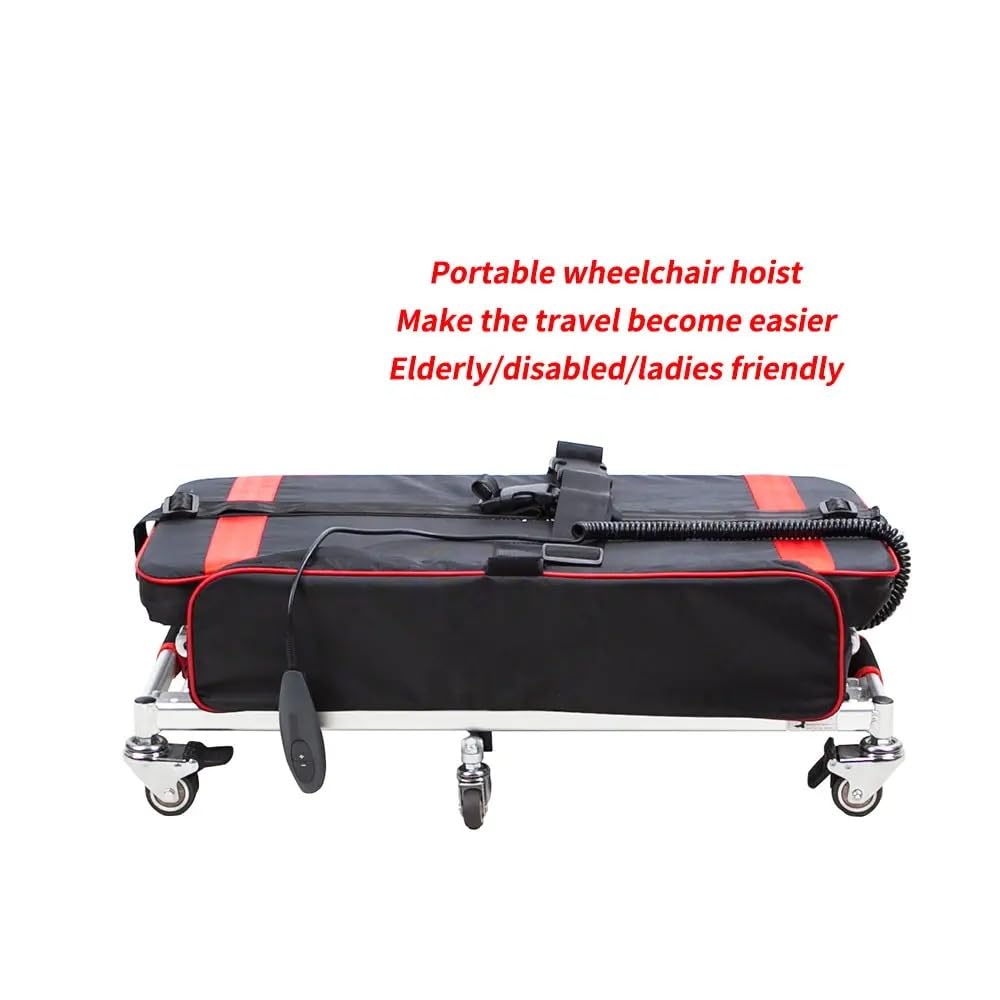 Transports wheelchairs, Scooters, or Any Object into The Trunk with This Lightweight Portable Rechargeable Mini Scissor Lift.