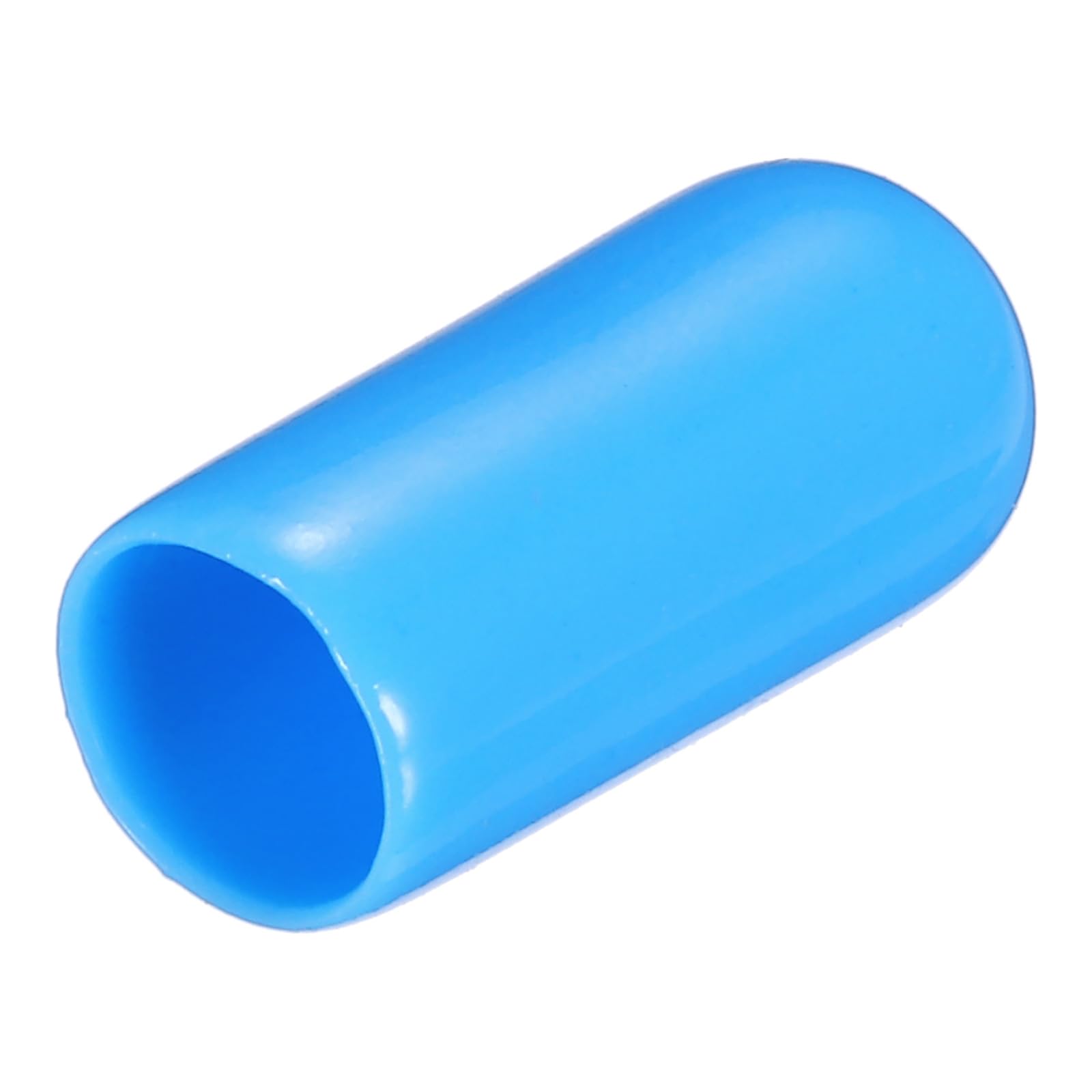 uxcell 20pcs Rubber End Caps 6mm(1/4") ID Vinyl PVC Round Tube Bolt Cap Cover Screw Thread Protectors,Light Blue