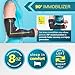 BraceAbility Elbow Immobilizer Brace | Removable Long Arm Cast and Soft Forearm Orthosis Splint for Broken Supracondylar, Distal Humerus, Proximal Ulna Fracture or Olecranon Bursitis (L/XL)
