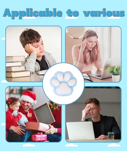 Image of Taba Squishies, Big Squishy Toy, Super Soft Large fufu Squishy Cat Paw 11CM Fidget Toy Stress Relief Toys Adults & Kids, Squishy Sensory Fidget Toys for Office, Study, and Travel (Blue and White)