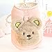 AZA Dog Princess Costume Stereoscopic Bear Vest Jacket Cold Weather Coat Cotton Clothes for Pets Pet Boy for Small Dogs Dog Cute Cat Girl Outfits Dog Fall Warm Winter Costumes (S,Pink)