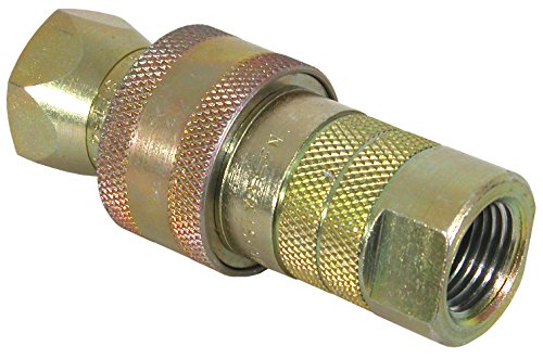 Image of Buyers Products B40004 Sleeve-Type Hydraulic Quick Coupler, 1 /2 NPTF, Single-Avting Sleeve, Ball Valve Type, Hydraulic Accessories for Trucks & Trailers