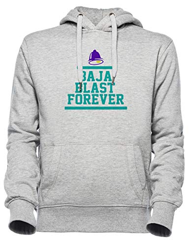 Baja 4ever Unisexo Gris Sudadera con Capucha Hombre Mujer Unisex Grey Hoodie Men's Women's
