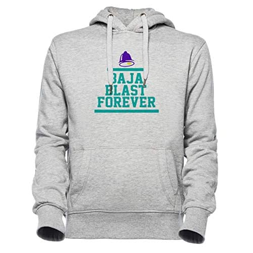 Baja 4ever Unisexo Gris Sudadera con Capucha Hombre Mujer Unisex Grey Hoodie Men's Women's