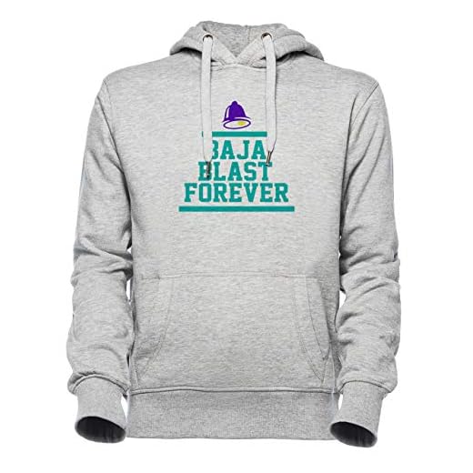 Baja 4ever Unisexo Gris Sudadera con Capucha Hombre Mujer Unisex Grey Hoodie Men's Women's