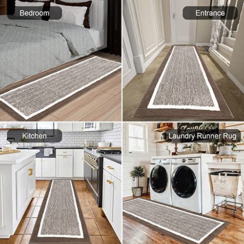 Hebe Runner Rug For Hallway Entryway Washable 2'X6' Absorbent Farmhouse Bathroom Rug Mat Runner Non Slip Front Door Mat Area Rug Runner Carpet For Kitchen Bathroom Laundry Room #TOP5