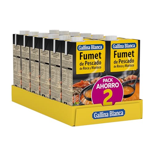 GALLINA BLANCA Caldo Fumet De Pescado De Roca Y Marisco | Elaborado con pescado Fresco de y Verduras...