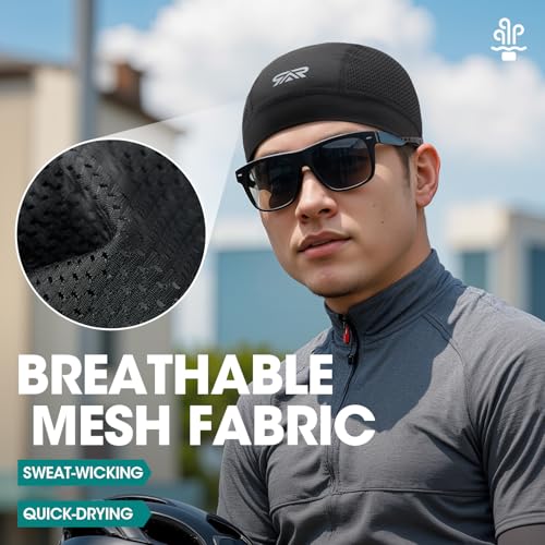 3Pcs Breathable Mesh Skull Cap,Lightweight Quick Dry Sports Helmet Liner for Men Women, Cooling Cycling Beanies2