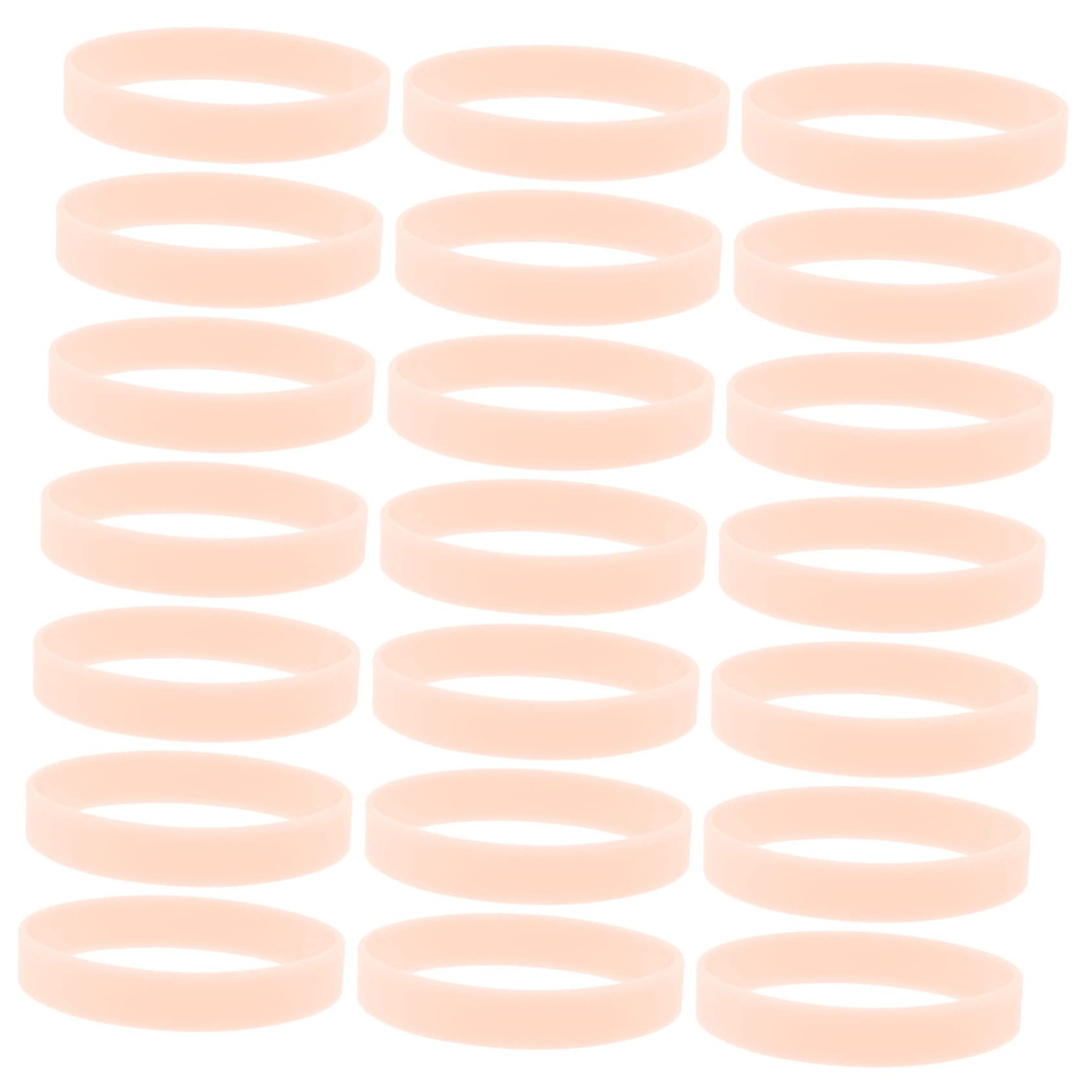 NESTINGHO 100 Piezas Pulsera de silicona luminosa pulsera fiesta infantil brazaletes verdes pulseras luminosas Brazalete fluorescente flexible luces químicas brillan en las pulseras oscuras