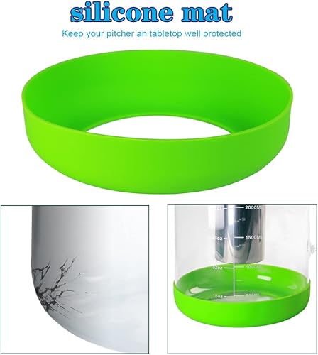 Miniatura 3 de Jarra de vidrio de 102 onzas, tetera de vidrio goteble, gran capacidad de 3 litros, adecuada para familias grandes y fiestas pequeñas