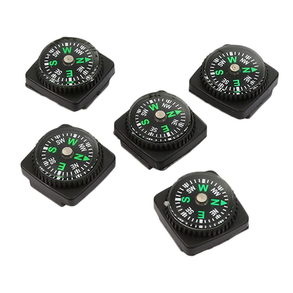 FQDFAYEE 5 uds Mini brújula brújula portátil Impermeable Senderismo Viaje Camping al Aire Libre Supervivencia brújula de navegación